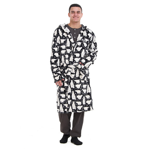 Snuggs Blanket Robe Black Polar Bear